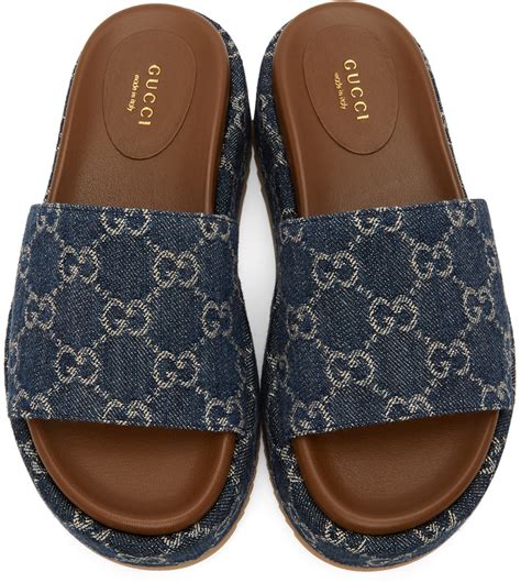 blue gucci sandles|blue Gucci shoes men.